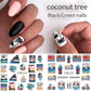 Tropical Paradise Nail Art Stickers - 12 Sheets of Beach, Coconut Tree & Ocean Designs for Stunning Summer Nails