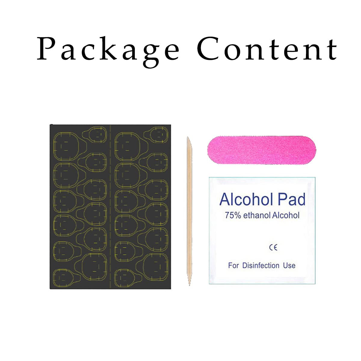 24Pcs Punk Cartoon Anime Design Square French Tip Press-On Nails - Long Black & White Coffin Full Cover Fake Nails for Stylish Manicure Decor