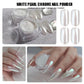 2 Boxes White Pearl Chrome Nail Powder - Mirror Effect Aurora Magic Pearlescent White Nail Powder Pigment, High Gloss Glitter Nail Art, Holographic Ice Aurora Dust for Manicure Decorations