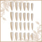 Glamorous 24Pcs Stiletto Press-On Nails - Glossy Solid Color Acrylic Manicure for Chic Coquette Style