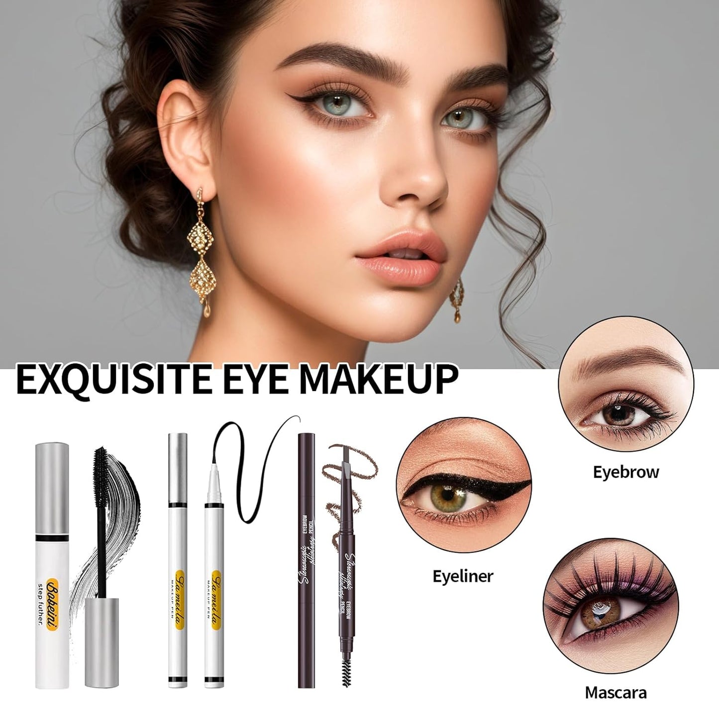 Makeup Kit for Women, Makeup Full Kit for Beginners Teens Girls, Makeup Bundle Include 2 Matte & Shimmer Eyeshadow Palettes, Blush Contour Highlighter Palette, Lip Gloss Set, Concealer - Black Case