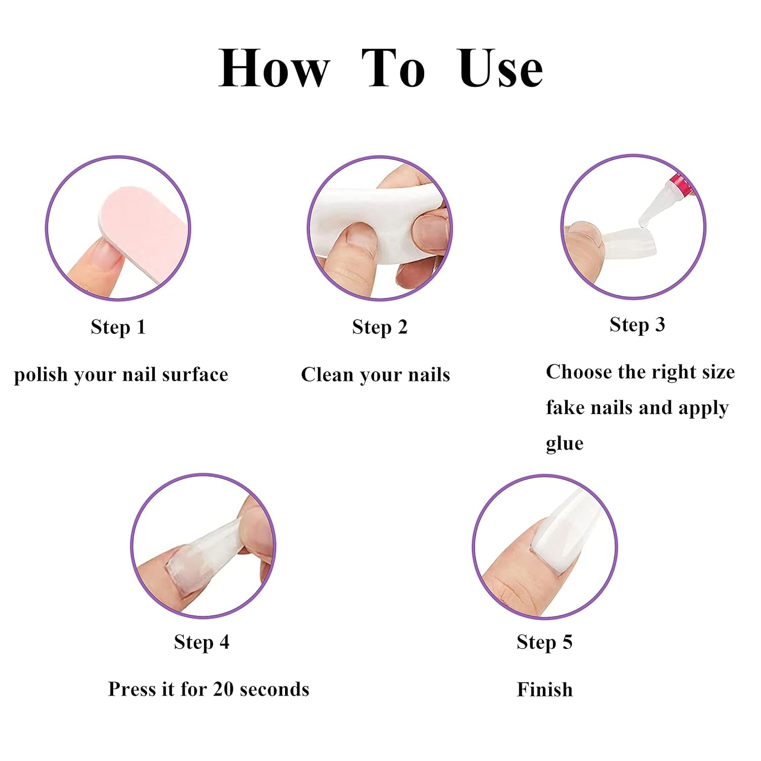 Gothic Glam: 24 Pcs Long Square Red French Tip Press-On Nails - Glossy Squoval Acrylics