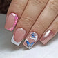 Stunning Butterfly Pattern Press-On Nails - Full Cover Square Tips for Effortless Manicure!