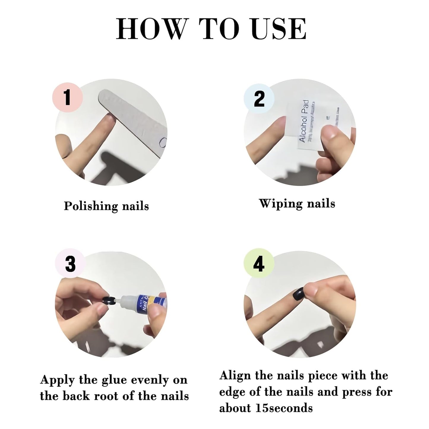 Glamorous White French Tip Press-On Nails with Bling Glitter & Floral Design - Full Cover Gel Glue-On Acrylics for Women & Girls