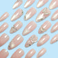 Glamorous Butterfly Nail Stickers - Hot Girl Cat Eye with Diamond Armor Design