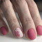 24Pcs Elegant Fairy White Flower Press-On Nails with Pink French Tips - Short Square Design for Effortless DIY Manicure