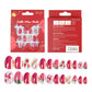 Sweet Strawberry Kids Press-On Nails - Fun Almond-Shaped Fake Nails for Girls - Easy Adhesive Full Cover Short Nail Tips