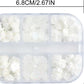 3D Floral Nail Charms - White & Aurora Clear Rose Designs for Stunning Acrylic Nails - DIY Manicure Decorations (6 Grids)
