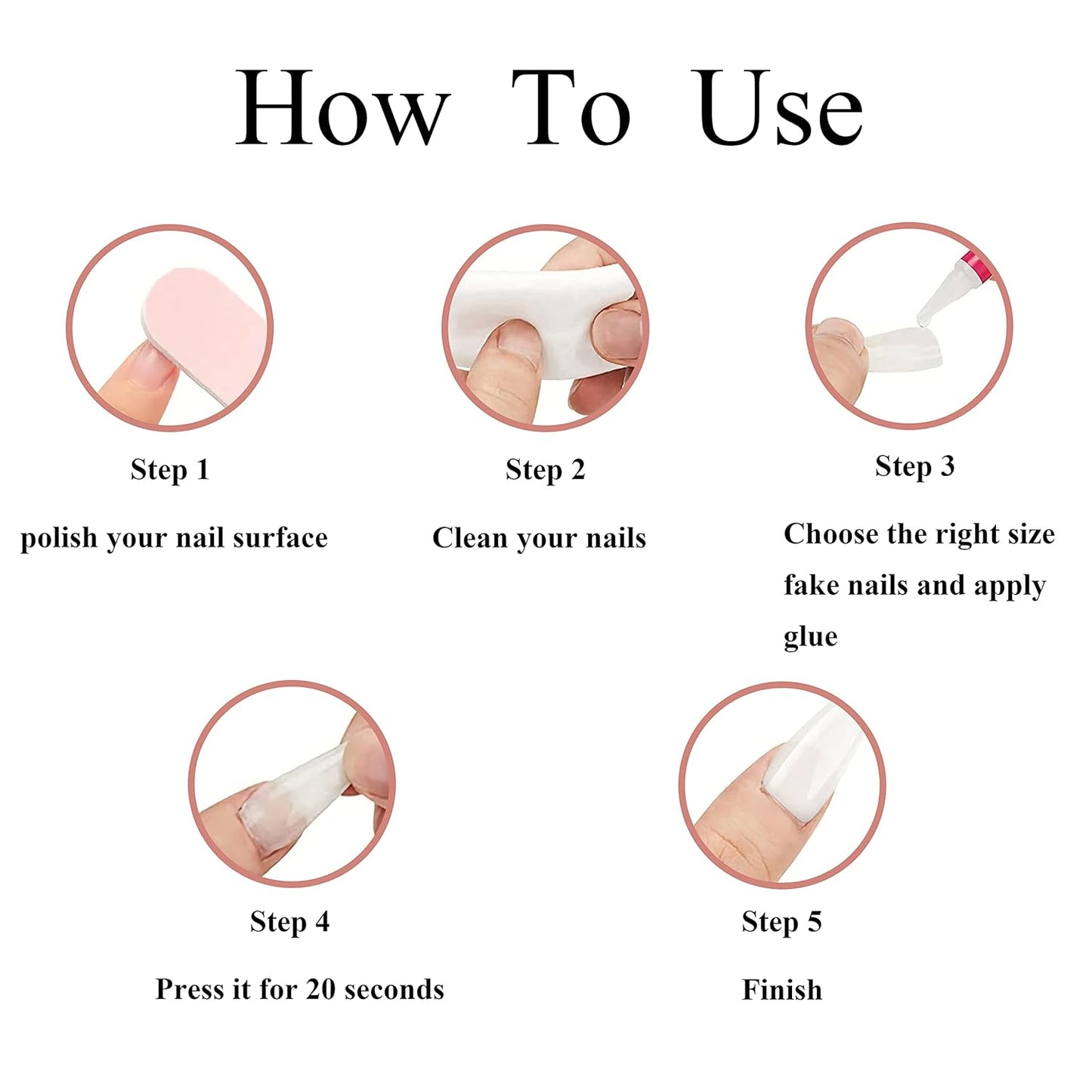 Glamorous Black French Tip Ballerina Press-On Nails - 24 Medium Glossy Acrylics for Effortless Elegance