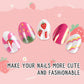 Sweet Strawberry Kids Press-On Nails - Fun Almond-Shaped Fake Nails for Girls - Easy Adhesive Full Cover Short Nail Tips