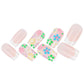 Stunning 24 Pcs Pink Flower French Acrylic Press-On Nails - Easy Glue-On for Effortless Elegance!