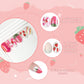 Sweet Strawberry Kids Press-On Nails - Fun Almond-Shaped Fake Nails for Girls - Easy Adhesive Full Cover Short Nail Tips