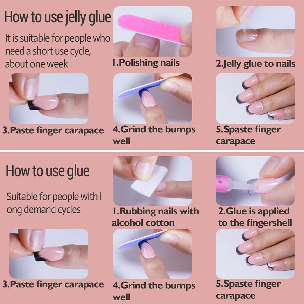 24Pcs Short Square Acrylic Press-On Nails - Pink White Ombre with Fireworks Design - Stylish Artificial Nails for Women & Girls