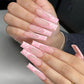 Chic Heart Stripe Press-On Nails for Effortless Style