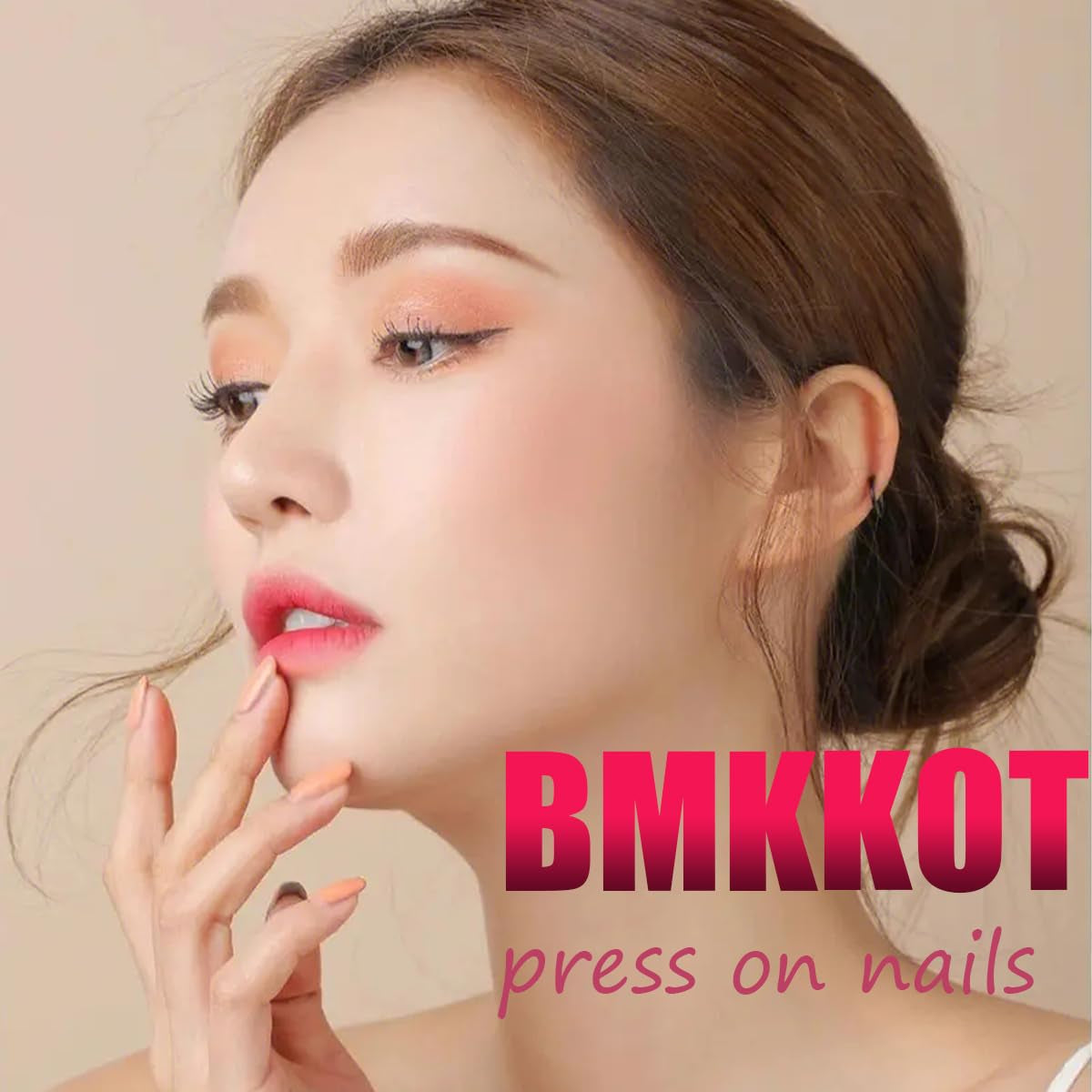 24Pcs Christmas Press on Nails Short Square Fake Nails Santa Claus Full Cover Glue on Nails with Cute Elk Snowflake Design Glossy Stick on Nail Red Coffin Acrylic False Nails for Women Christmas Decor