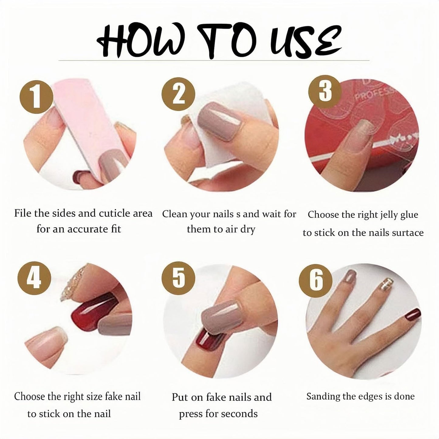 Glamorous Medium Press-On Nails - 24 Pcs Square French Tip Design with Silver Glitter & White Ombre - Glossy Nude Acrylic Stick-Ons for Effortless Elegance