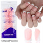 120Pcs Pink Ombre Medium Coffin Press-On Nails - Glossy Handmade Acrylic Gradient Design for Stunning Nail Art