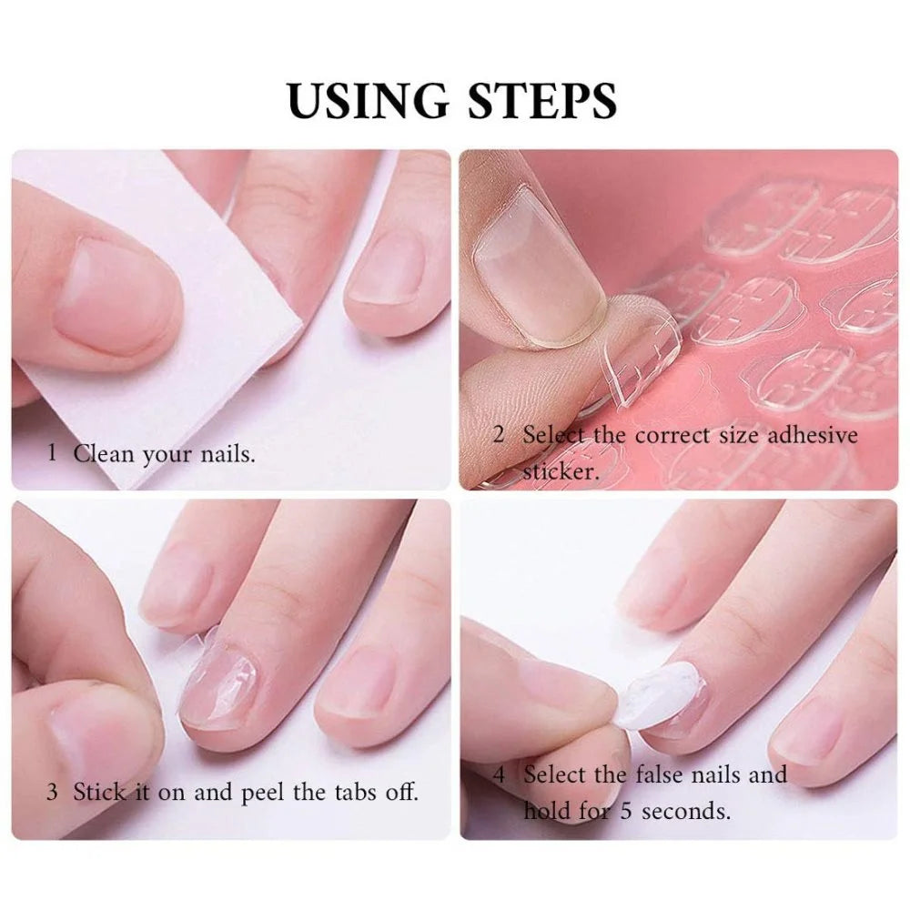 24PCS Flame Coffin Square Acrylic Press-On Nails - DIY Manicure Set for Women & Girls with Fire Design