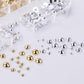 12 Grids of Gold & Silver 3D Half Round Nail Charms - Metal Caviar Beads for Stunning Nail Art Designs