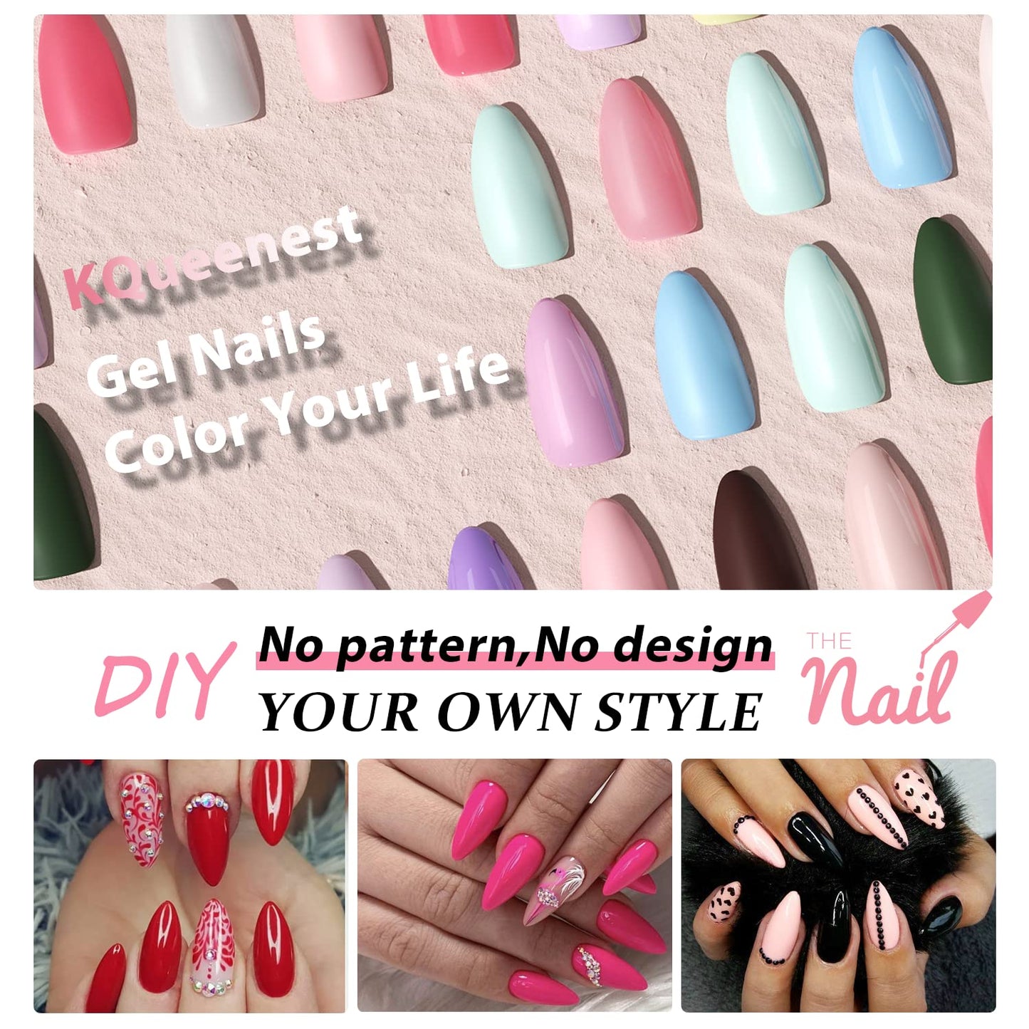 Dusty Pink Short Oval Press-On Acrylic Nails - Reusable Medium Fake Nails for Women - 24pcs Solid Color Set