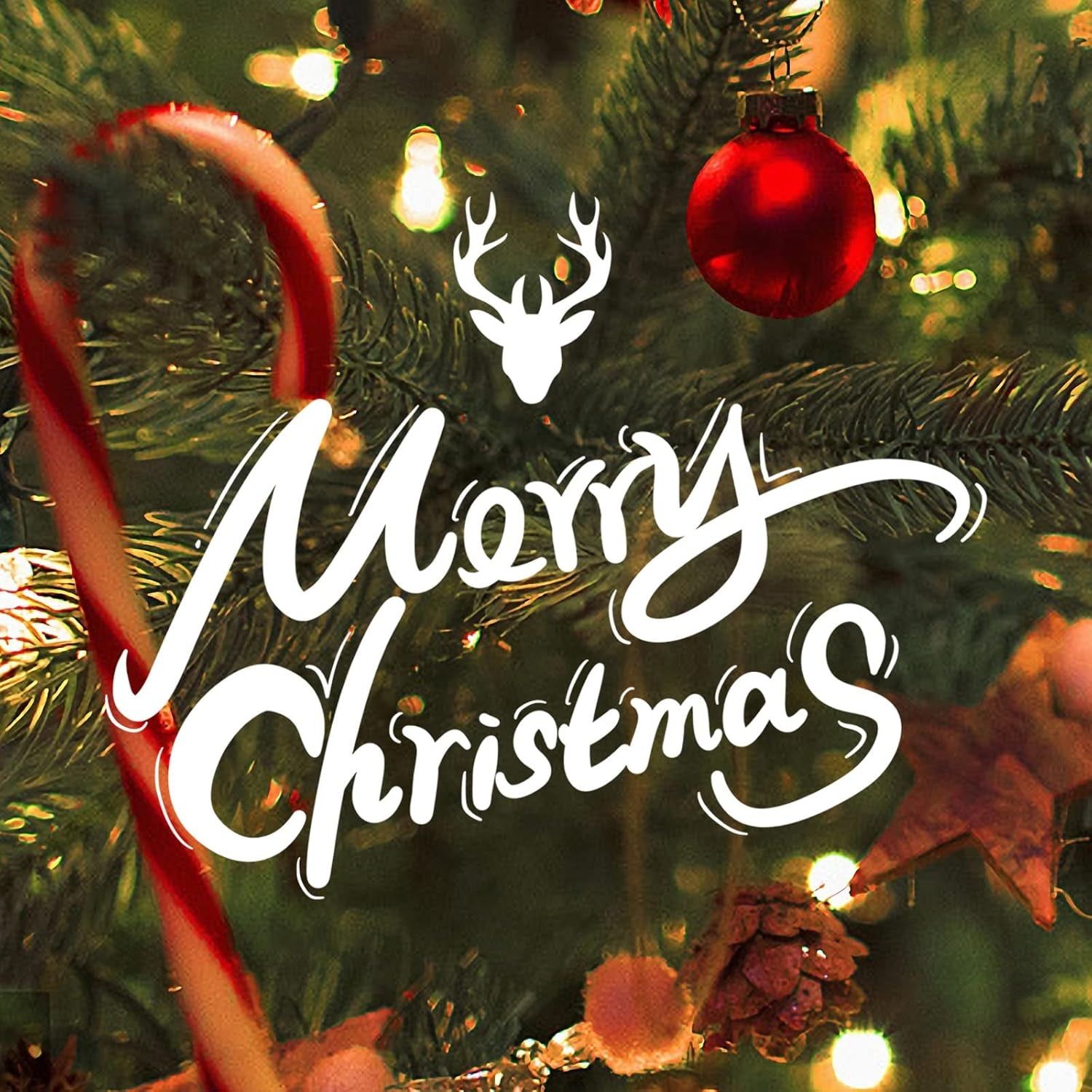 Glamorous Long Coffin Press-On Nails - 24 Pcs Black Gold & Snowflake Glitter Design