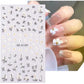 Flower Nail Art Stickers Decals 5D Embossed Nail Decals Spring Summer Daisy Nail Art Design Self-Adhesive Nail Supplies Accessories 3D Flower Nail Stickers for Women Nail DIY Decoration