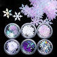 Christmas Snowflakes Ultrathin Nail Sequins Laser Sparkly Nail Glitter Flake Winter DIY Nail Decals Nail Decoration