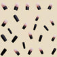 Gorgeous Medium Square Black Press-On Nails with Pink Flowers - 24 Pcs Glossy Full Cover Acrylic Stick-Ons for Women & Girls - Perfect Winter Nail Art!